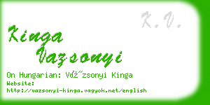 kinga vazsonyi business card